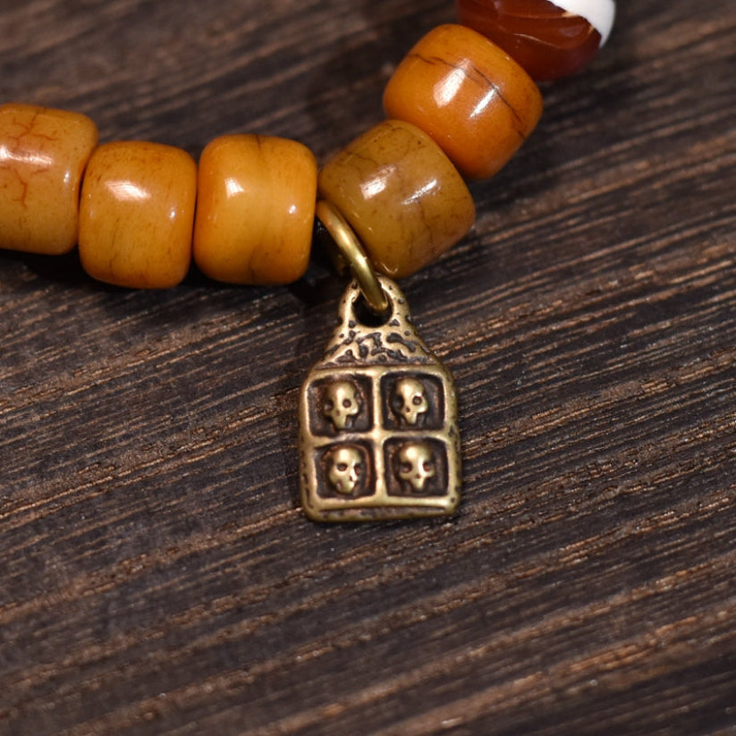 Colgante de mala tibetano de meditación de 108 cuentas
