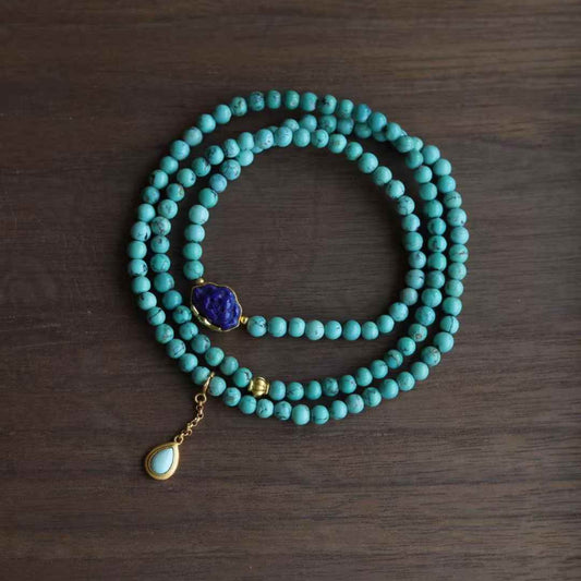 Robust Wealth Sturdy Turquoise Necklace Bracelet With Multiple Circles