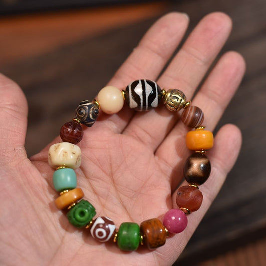 Multi-treasure Buddhist beads bracelet