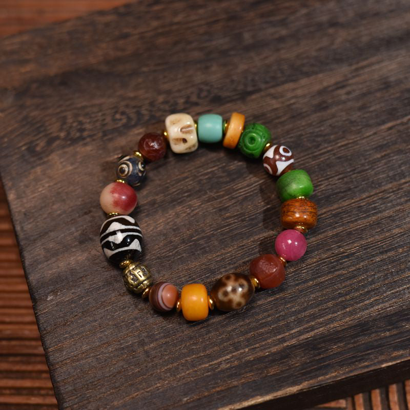 Multi-treasure Buddhist beads bracelet