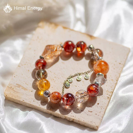 The Red Glue Flower Yellow Crystal Bracelet That Brings Wealth And Health