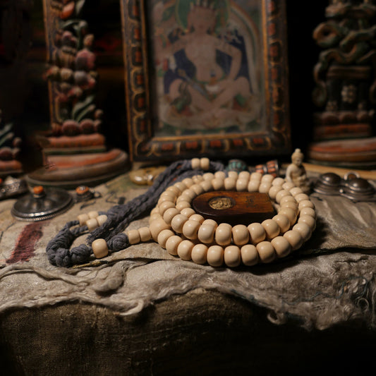 Himal Energy Handmade Wood 108 Beads Wealth Mala Bracelet
