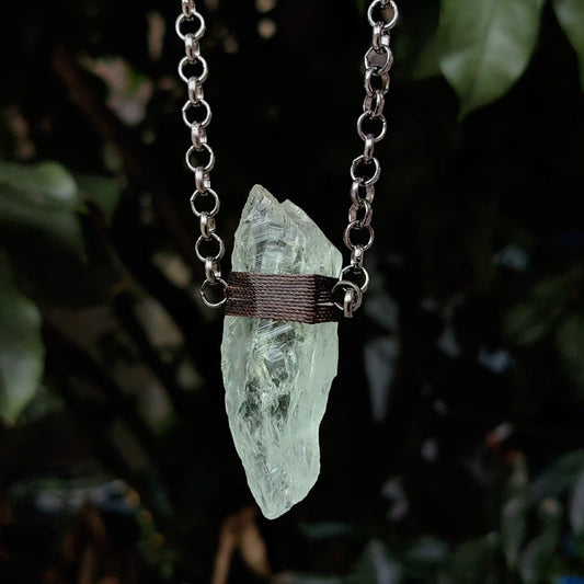 Green Backbone Crystal  Pendant