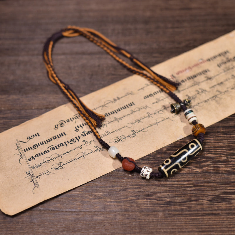Fortune Nine-Eyed Dzi Pendant Pendant