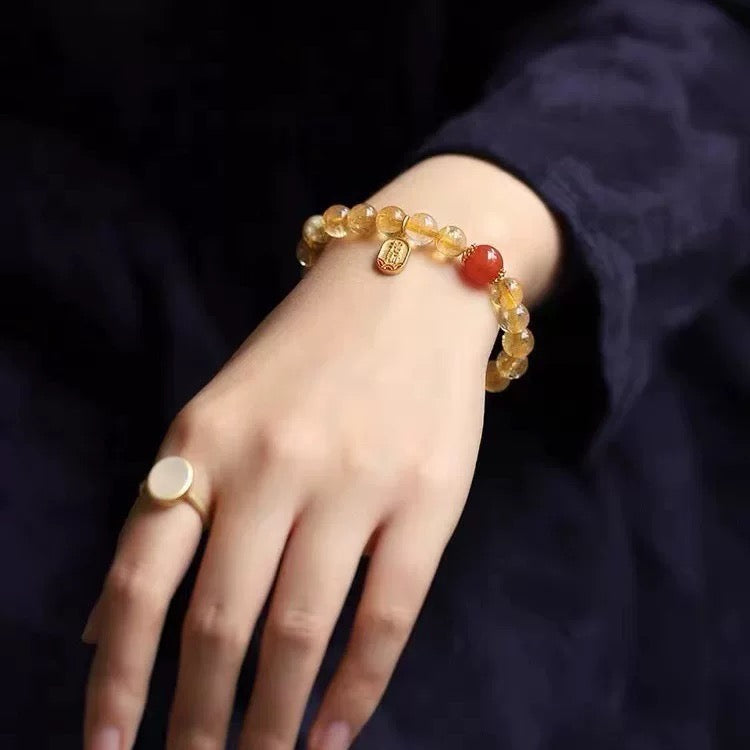 Wealth and Good Luck Natural Citrine Bracelet