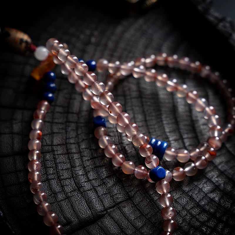 Himal Energy 108 Beads Prosperity Mala Necklace Agate Bracelet