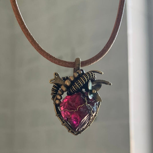 Energizing Garnet Heart Pendant: Ignite Your Vitality and Passion