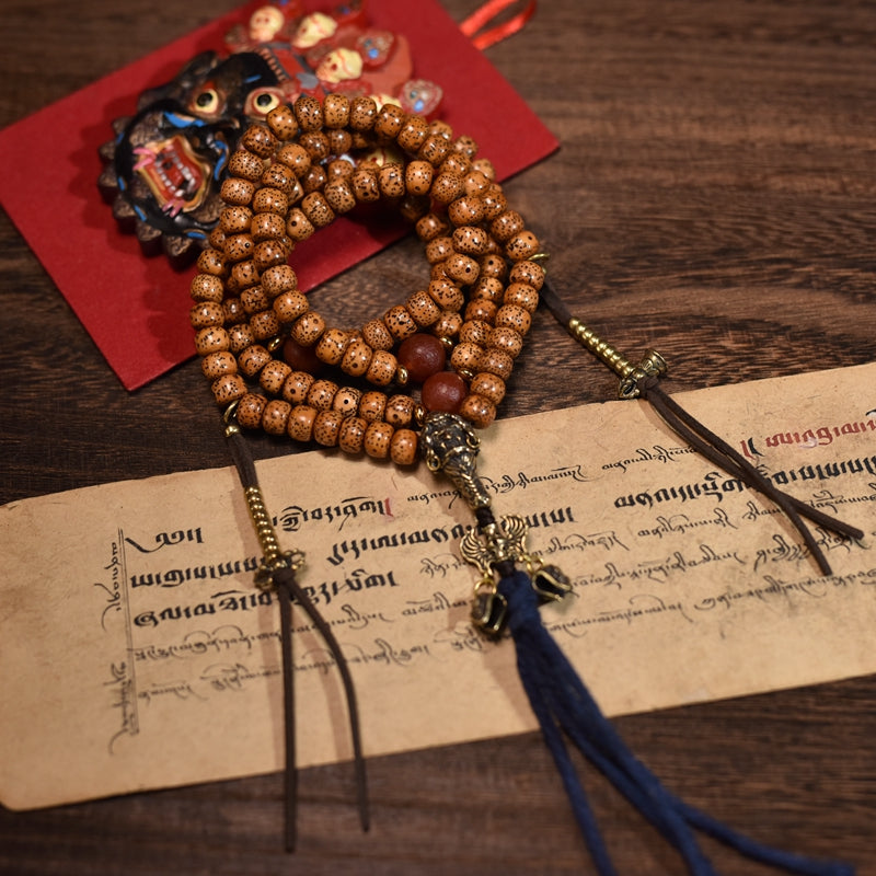 Moon Bodhi Prayer Beads Bracelet