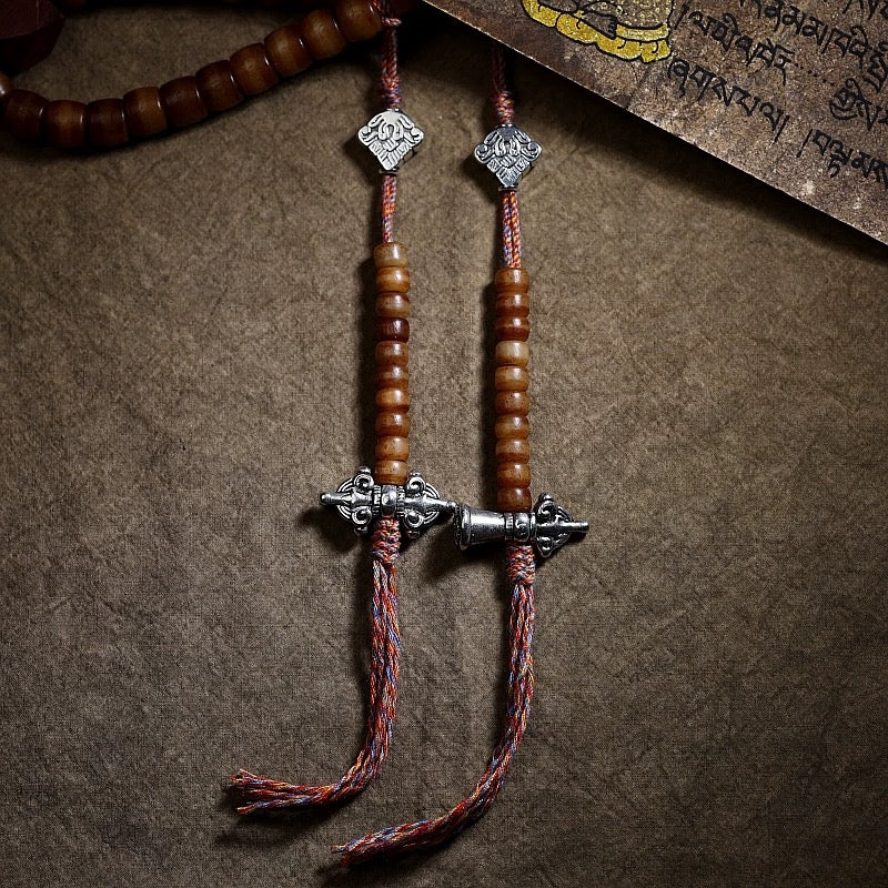Himal Energy Sacred Harmony Yak Bone 108 Mala Beads Necklace