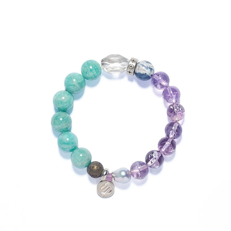 Twelve Constellations Bracelet Virgo Natural Crystal Healing Bracelet Balance Body and Mind