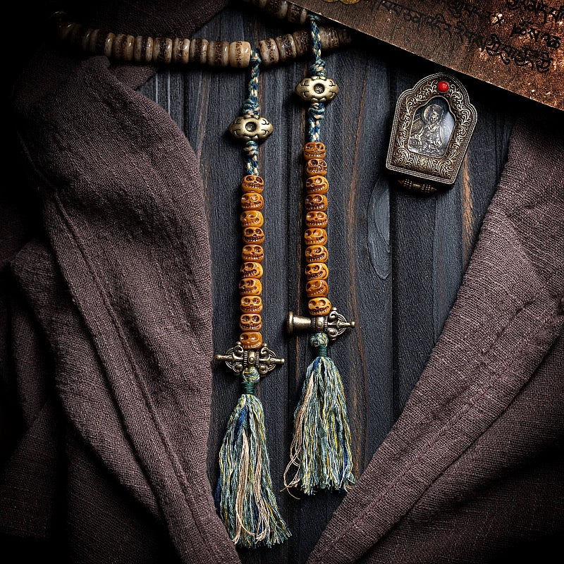 Himal Energy Prosperity 108 Buddhist Beads Yak Bone Necklace Natural Bracelet