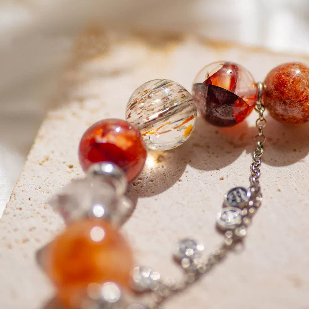 The Red Glue Flower Yellow Crystal Bracelet That Brings Wealth And Health
