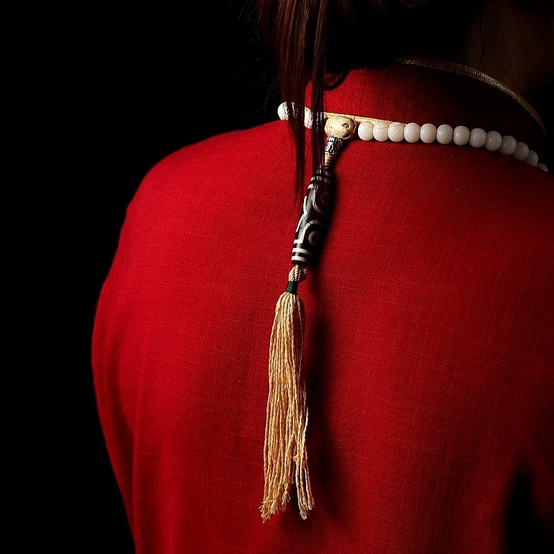 Himal Energy Pure White Bodhi Seed Necklace