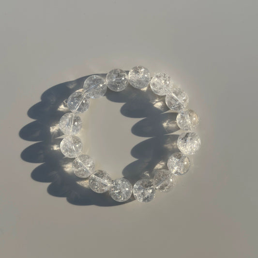 Positive Pure Energy Natural White Crystal Bracelet