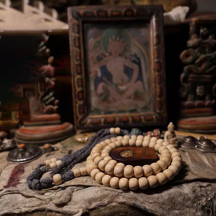 Pulsera Mala de la Riqueza de 108 Cuentas de Madera Hecha a Mano Himal Energy